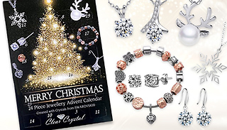24 Day Jewellery Advent Calendar With Crystals From Swarovski 