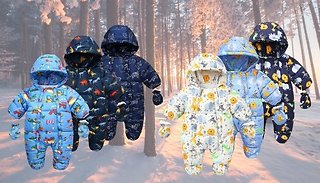 Baby Hooded Snowsuit with Gloves - 11 Designs, 4 Sizes