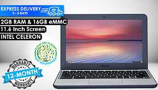 ASUS 11.6 Inch Notebook Intel Celeron Processor 2GB RAM 16GB eMMC