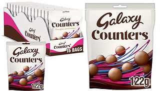 15 x 122g Galaxy Chocolate Counters Pouches