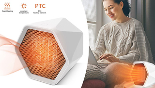 600 or 1000W Mini Adjustable Hexagonal Heater - 2 Colours