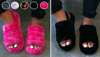 Fur Slingback Flatform Sandals - 5 Designs & 3 Sizes