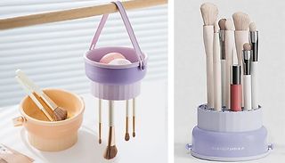 2-in-1 Silicone Makeup Brush Cleaning and Drying Bowl - 2 Colours