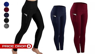 Sports Leggings With Side Pocket - 5 Colours & 3 Sizes