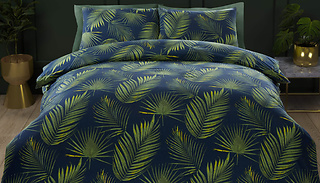 Navy Palma Duvet Set - 3 Sizes