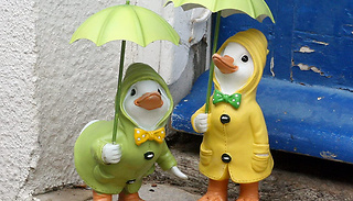1 or 2 Rainy Day Duck Garden Ornaments - 2 Colours