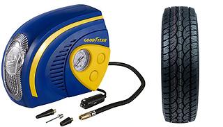 Goodyear 2-in-1 Tyre Air Compressor with LED Light