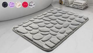 Cobblestone Embossed Bath Mat - 5 Colours