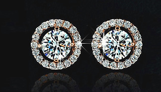 Round Crystal Earrings - 3 Colours