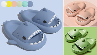 Kids 3D Shark Foam Beach Sliders - 6 Colours & 8 Sizes