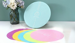 12-Inch Diameter-Measuring Baking Mat - 6 Colours 