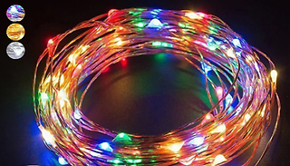 100-300 LED Solar 200-LED Fairy Lights - 3 Colours