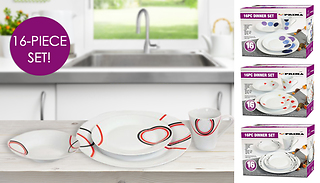 16-Piece Dinner Set - 5 Designs