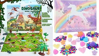 Dinosaur or Unicorn Bath Surprise Advent Calendar