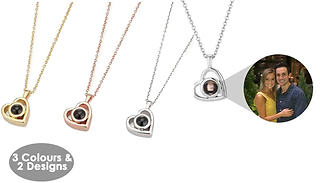 Personalised Photo Pendant Necklace Keychain - 3 Colours & 2 Designs