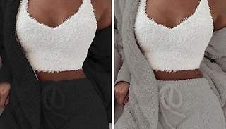 3-Piece Teddy Short Loungewear Set - 7 Colours & 5 Sizes