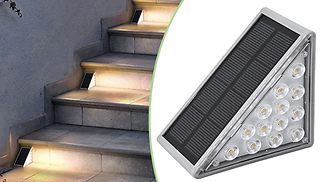 1, 2, or 4 Outdoor LED Solar Step Lights - 2 Colours