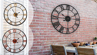 Giant Vintage Style Wall Clock - 3 Colours