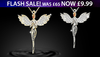 Guardian Angel Necklace With Crystals From Swarovski - 1, 2 or 3