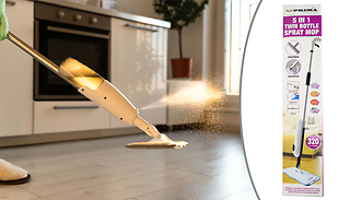 Double Spray Bottle Floor Mop with Extra Brush