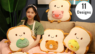 Cartoon Toast Bread Bed Sofa Pillow - 11 Designs