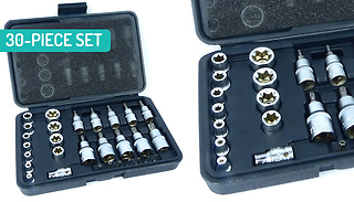 30-Piece Torx Steel Star Socket & Bit Set