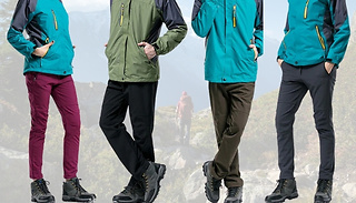 Water & Wind-Resistant Fleece Thermal Hiking Trousers - 10 Sizes, 7 Co ...