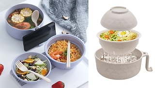 Microwave Ramen Bowl Set - 4 Colours 