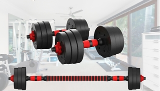 Adjustable-Weight Dumbell & Barbell Set - Up to 30kg