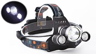 UltraBright LED Rechargeable Headlamp Torch
