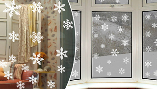Decorative White Snowflake Stickers - 27, 54 or 108-Pack