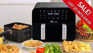 9L Digital Touch Dual Compartment Air Fryer!