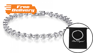 3ct Created Sapphire Tennis Bracelet