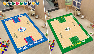 Basketball Team Court Style Rug - 9 Teams & 5 Sizes!