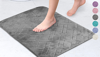 Geometric Memory Foam Non-Slip Bath Mat - 6 Colours