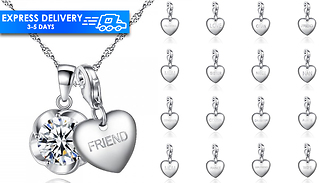 Swarovski Crystals Engraved Pendant Necklace- 16 Options