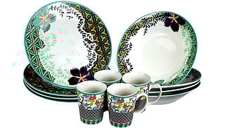 Floral Ceramic Dinner Set - 12PC