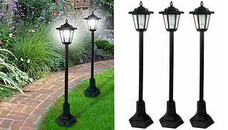 1, 2 or 4 Garden Solar Lamp Posts