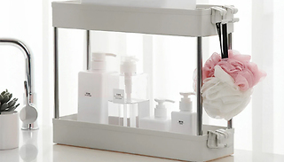 Slim 2-Tier Countertop Storage Shelf