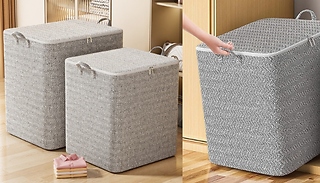 Non-Woven Foldable Zipper Storage Box - 3 Sizes