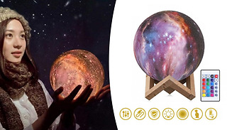 3D Colour Changing Moon Lamp - 2 Designs & 2 Sizes
