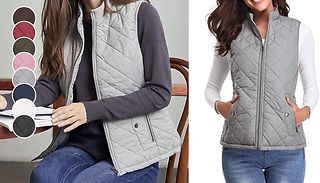 Quilted Zip Gilet - 8 Colours & 5 Sizes