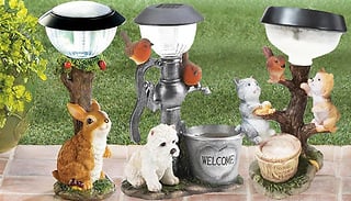 Miniature Solar Light-Up Animal Ornament - 3 Designs