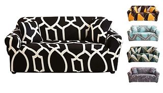 Elastic Print Sofa Cover - 5 Colours, 4 Sizes