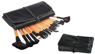 24-Piece Professional Makeup Brush Set & Case
