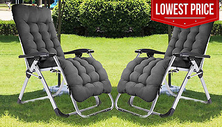 Zero Gravity Foldable Reclining Cushion Lounger
