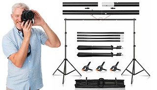 10ft Adjustable Photography Backdrop Crossbar Kit