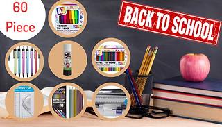 Ultimate Back-to-School Stationery Pack - 60 Piece 