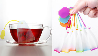 2, 4 or 6-Pack of Silicone Tea Bags- 6 Colours
