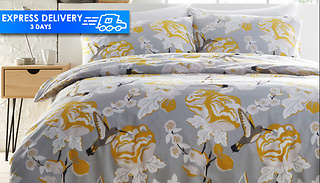 Floral Grey Duvet Set - 4 Sizes